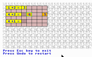 Simple Addition atari screenshot